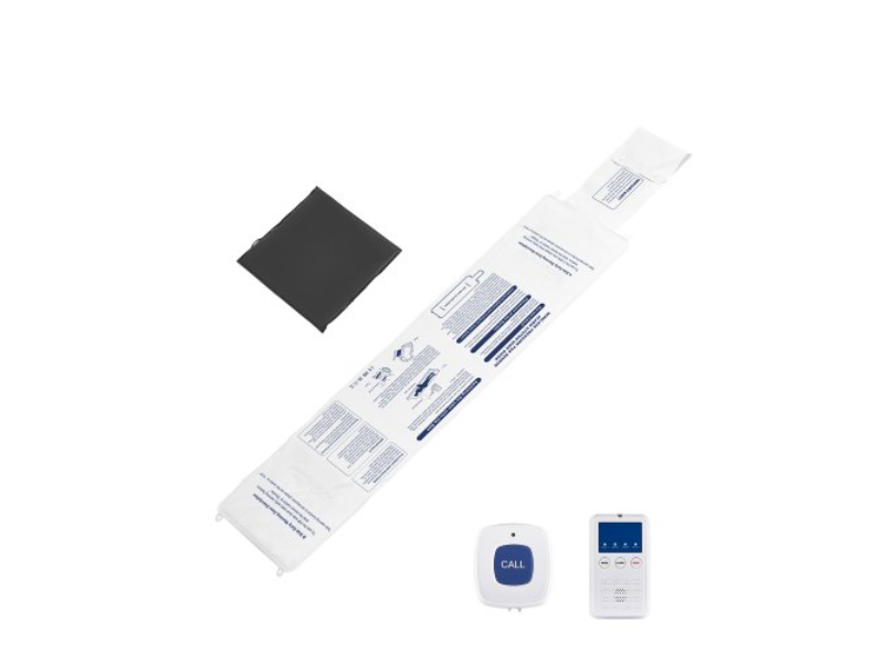Picture of Vevor DLFSDYLGYCDYJ71CVV9 Early Alert Bed Alarm System - Wireless Bed & Chair Sensor Pad with Pager - Black & White