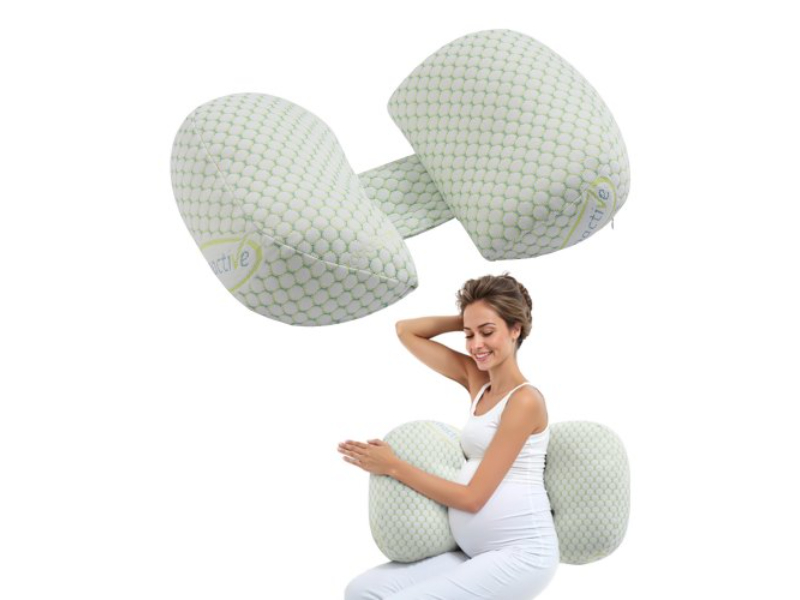 Picture of Vevor YFZTSBSWXEHYIAFHVV0 W-Shaped Pregnancy Wedge Maternity Pillow - Soft & Breathable