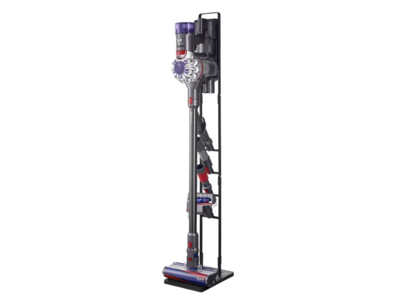 Picture of Vevor XCQZJDSLSKJB6SW7NV0 Vacuum Stand for Dyson Multi Models Stable Storage Bracket Holder with 4 Hooks - Black