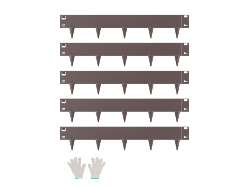 DXGJSPZ5PCS39ATCXV0 39 x 4 in. Rust-Resistant Steel Landscape Edging Border, Brown - Pack of 5