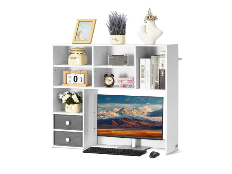 Picture of Vevor ZMSJDNZSJMB3CBGHOV0 3-Tier Bookshelf Desktop Storage Organizer for Office & Home - White