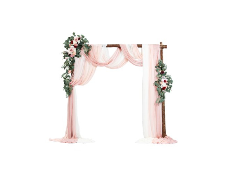 Picture of Vevor HLGMHTJ5JTFSIZ4UYV0 33 ft. Artificial Wedding Arch Flowers Kit with Draping Fabric&#44; Light Pink - Pack of 5