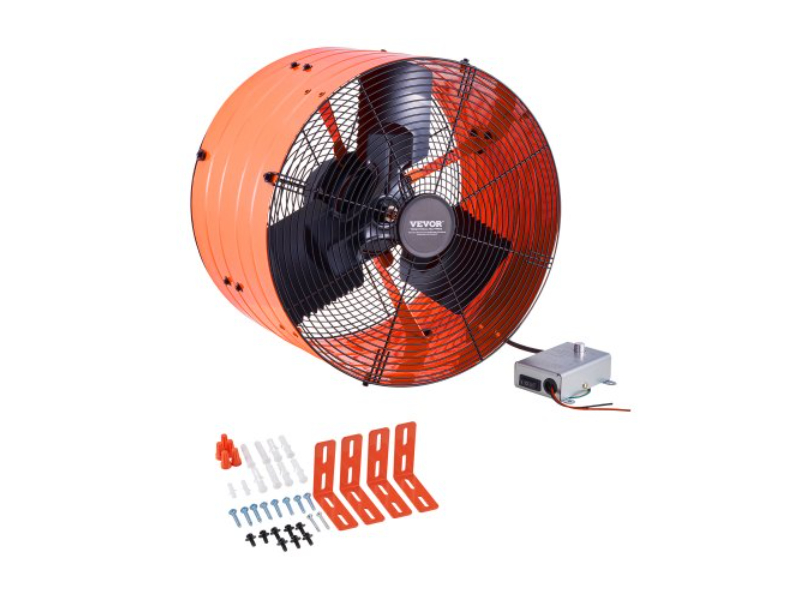 Picture of Vevor SQFJ16YC2940V2S5AV1 16 in. 2940 CFM Gable Mount Attic Exhaust Fan with Adjustable Thermostat - Vibrant Orange
