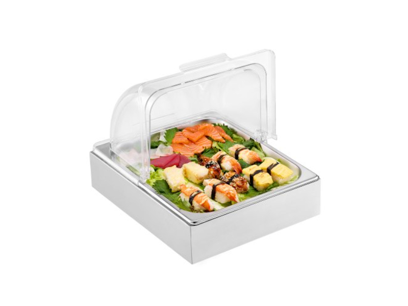 Picture of Vevor LZDWFWQBXG1GMSYKMV0 Countertop Food Serving Display Container Condiment Dispenser Tray with Lid