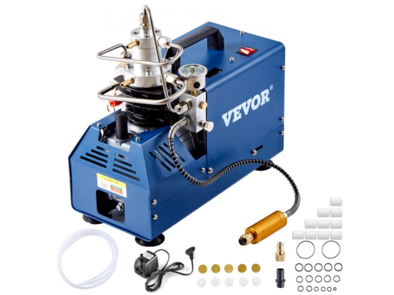 Picture of Vevor GYQBSDM-1.8KW4IUTV0 4500 PSI 30MPA & 300BAR High Pressure 1800W&#44; 110V Manual Stop Air Compressor
