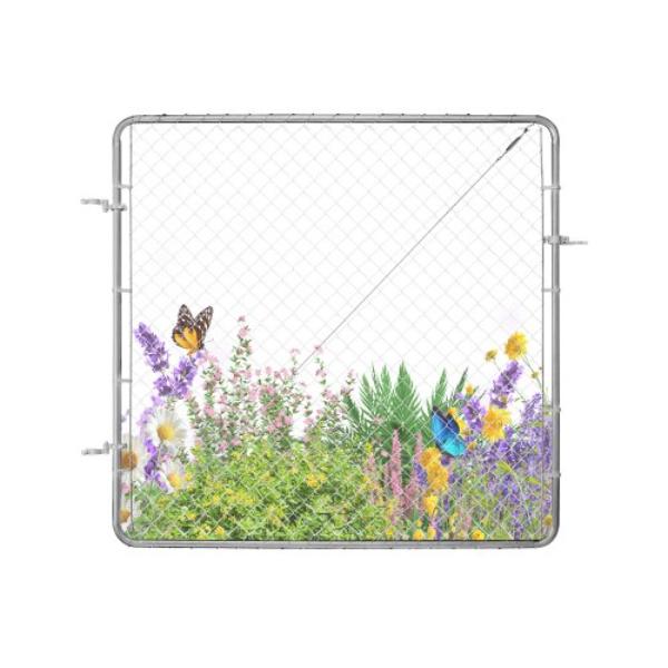 Picture of Vevor SWHYM7072INCM7PVRV0 3 x 4 ft. Adjustable Post Chain Link Fit Garden Fence Gate - Galvanized