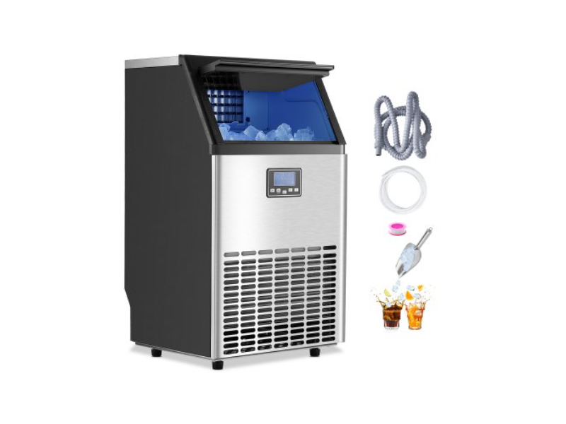 Picture of Vevor SYYTSFBZBJX1NJOKWV1 100 lbs per 24 Hour Commercial Freestanding Cabinet Ice Maker Machine - 45 Ice Cubes