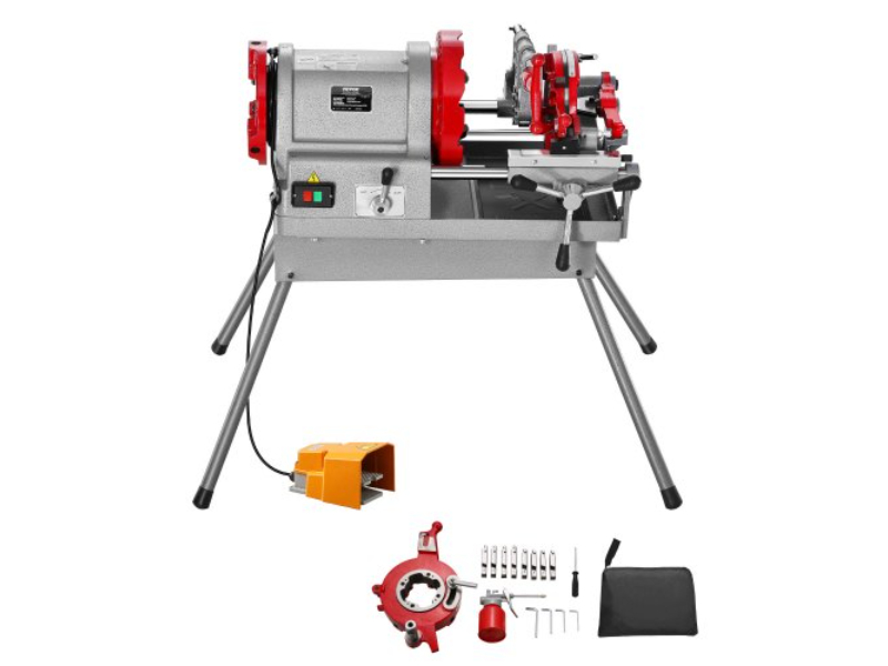 DDCGJYTS124I6OAPFV1 Electric Pipe Threader Machine 900W 2-Speed Threading Cutter for 0.5- 4 in. Pipe