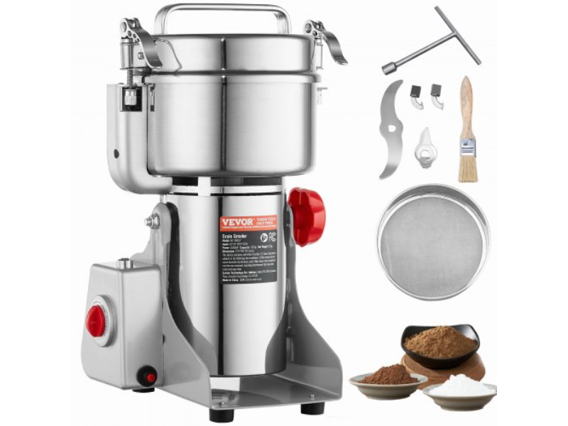 Picture of Vevor DDDPSGWYMJ10GU5ZEV1 1000 g Commercial Spice Grinder Electric Grain Mill with High Speed