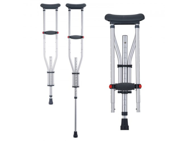 Picture of Vevor YXGZLTPR1202HQF5RV0 3-Level Height Adjustable Under Arm Walking Crutches