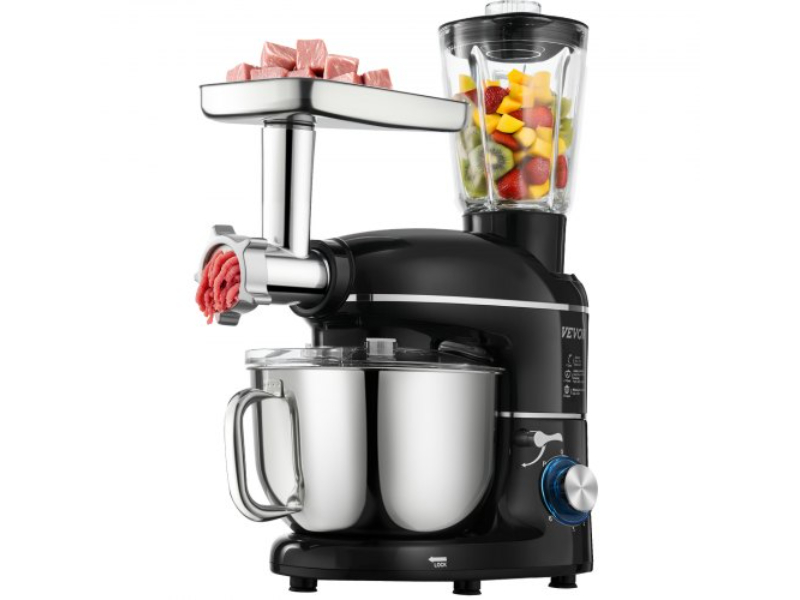 Picture of Vevor ZRLTMSJBJHS6K8MXAV1 5.9 qt. 3-in-1 Electric Dough Stand Mixer - 660W 6 Plus P Speeds Food Beater - Black