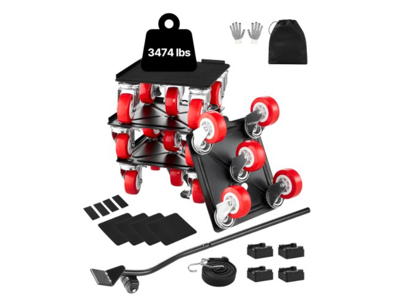 Picture of Vevor JXYDHBJYWXL5M3M7FV0 3474 lbs Capacity Dolly Heavy Duty Furniture Mover with 5 Wheels