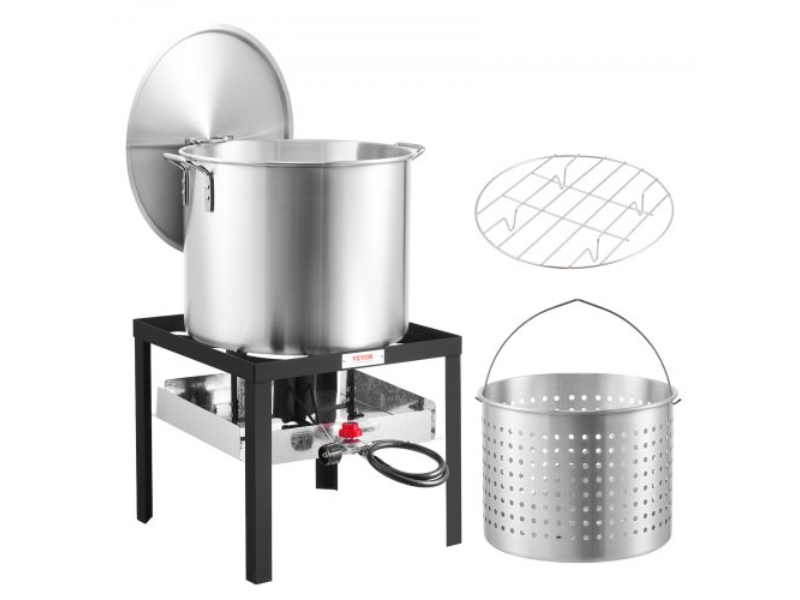 Picture of Vevor HXG100000BTU9NA05V0 80 qt. Seafood Boiling Kit with Strainer Outdoor Crab Crawfish Cooking Pot