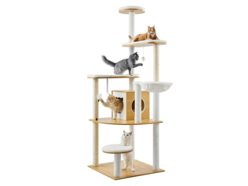 Picture of Vevor GYSXJSMSYMS7XH996V0 68.9 in. Multi Level Tall Cat Tower Tree Indoor Play House with Condo - Large