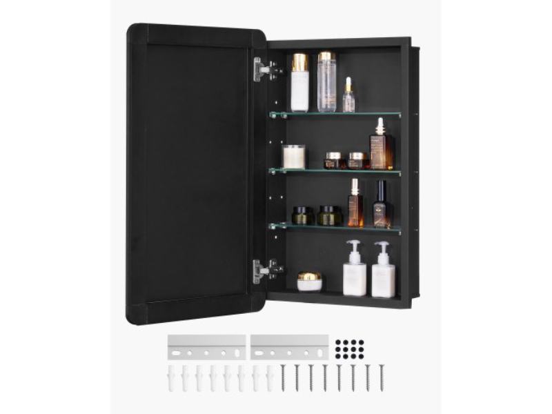 Picture of Vevor JXYJJXJ16527RZTDFV0 16.5 x 27.5 in. Mirror Medicine Cabinet with Adjustable Shelves