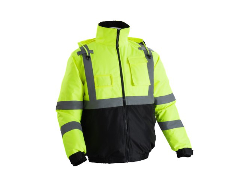 Picture of Vevor FSDJJKLM00000MFLKV0 High Visibility Reflective Safety Jacket - Waterproof Winter Coat&#44; Yellow & Black - Large
