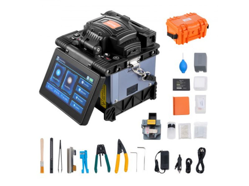 Picture of Vevor GXRJJTJLSXXD04NNTV5 Fiber Fusion Splicer - 6 Motors Core Alignment 6s Splicing & 5 in. Touch Screen