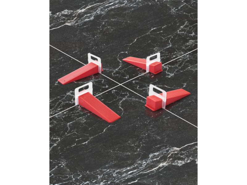 Picture of Vevor CZDP2000GDP1J0W9XV0 0.0625 in. Tile Leveling System Clips - Floor Wall Spacer Tiling Tool Set&#44; Transparent - 2200 Piece
