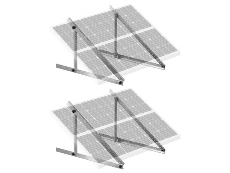 Picture of Vevor KDJSJJ45YC00H0YBOV0 45 in. 0 - 90 Deg Adjustable Solar Panel Mount Tilt Brackets - Set of 2