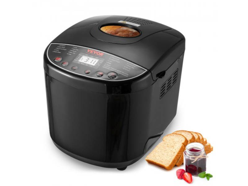 Picture of Vevor MBJSLX2LB650WB0PFV1 2 lbs 19-in-1 Bread Maker Automatic Compact Nonstick Dough Machine - 3 Crust Colors