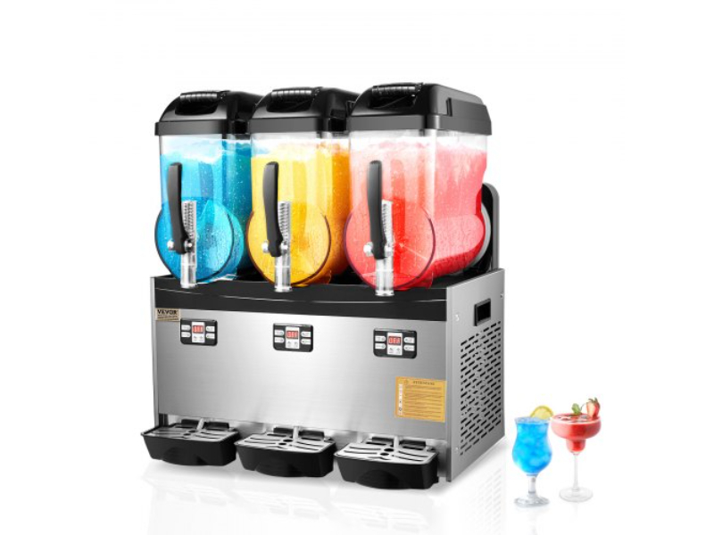 Picture of Vevor SYXRJX312LSGJ1LX3V1 12 Liter x 3 Tank Commercial Slushy Machine - Margarita Smoothie Frozen Drink Maker