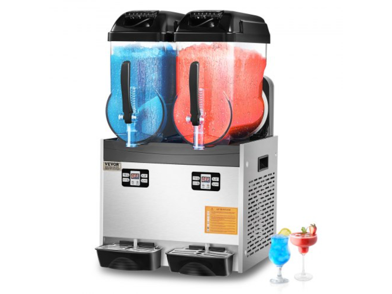 Picture of Vevor SYXRJX212LSGEDMYZV1 12 Liter x 2 Tank Commercial Slushy Machine - Margarita Smoothie Frozen Drink Maker