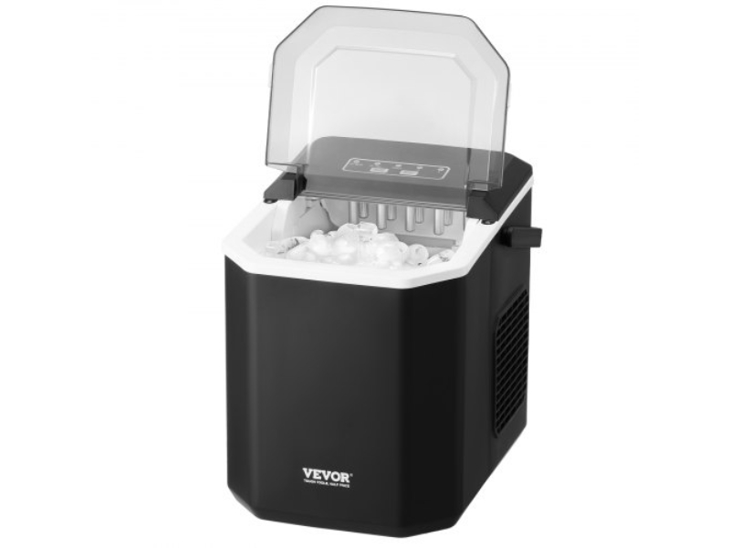 Picture of Vevor ZDBTMSZBJMIN27PNEV1 26 lbs per 24 Hour Portable Countertop Ice Maker - Self-Cleaning with Scoop Basket Home Bar