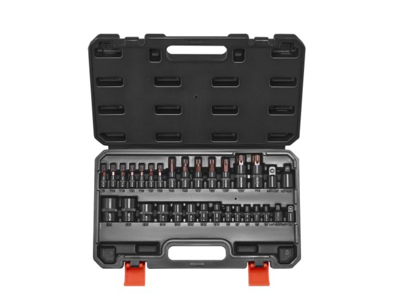 PTTT143812TORESE9V0 T8-T70 & E4-E24 Steel External Torx Socket Set, Black - 31 Piece
