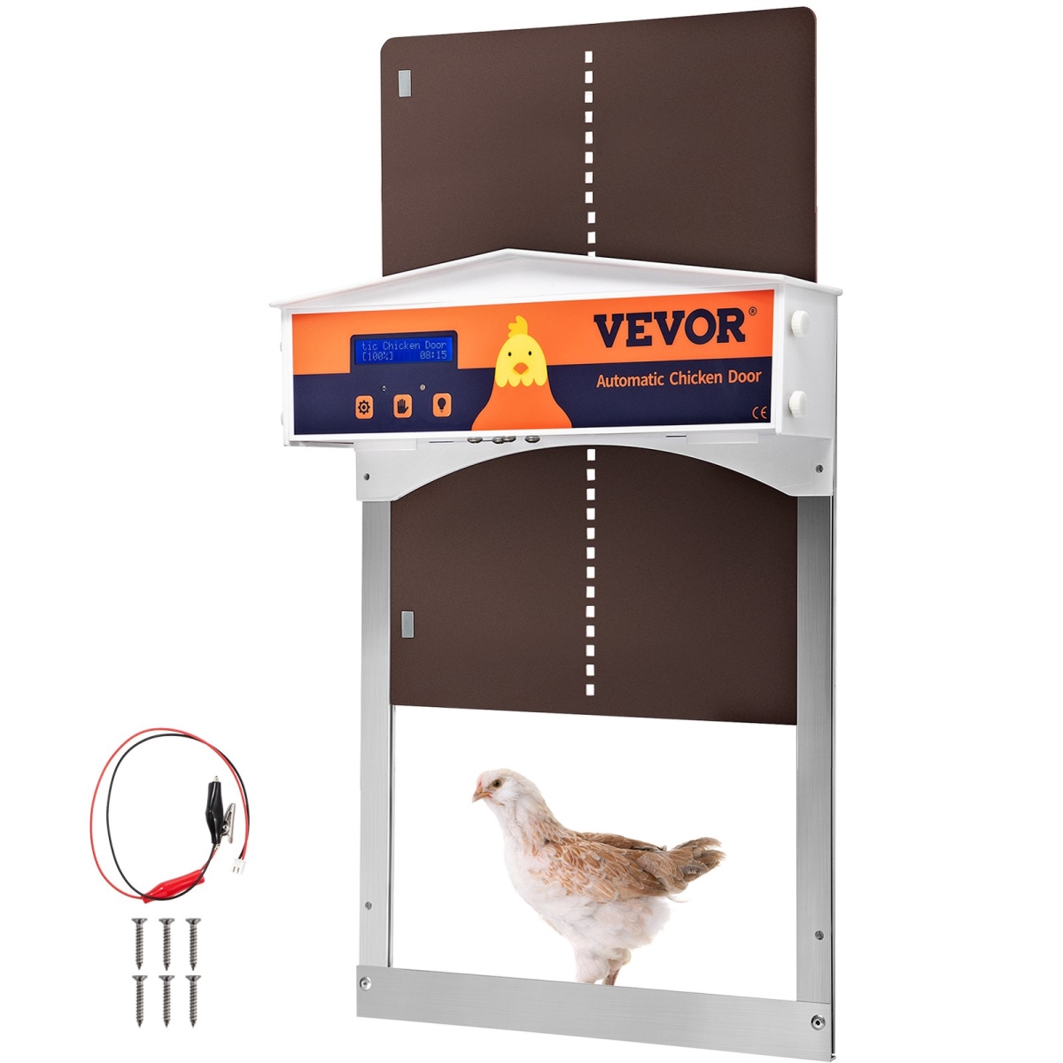 Picture of Vevor HGSJLMZHSBDDW6QRBV0 Brown Automatic Chicken Coop Door for Duck