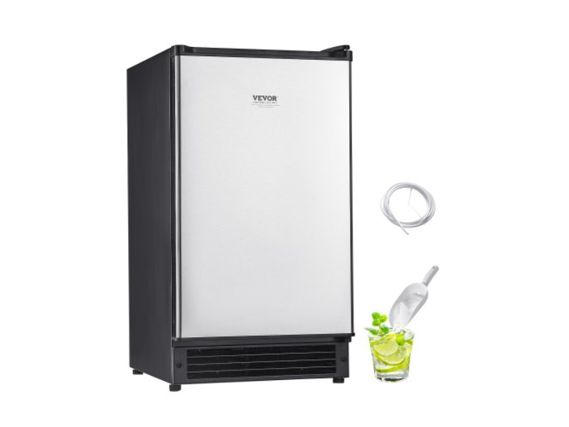 Picture of Vevor SNQRSZBJ25LBWS65KV1 25 lbs per Day Undercounter Built-in Ice Maker Machine with Reversible Door