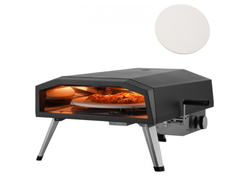 Picture of Vevor BXPSLWNZWDJPWVMPWV0 13 in. Outdoor Portable Gas Pizza Oven - Iron Spray Foldable for Camping - Black