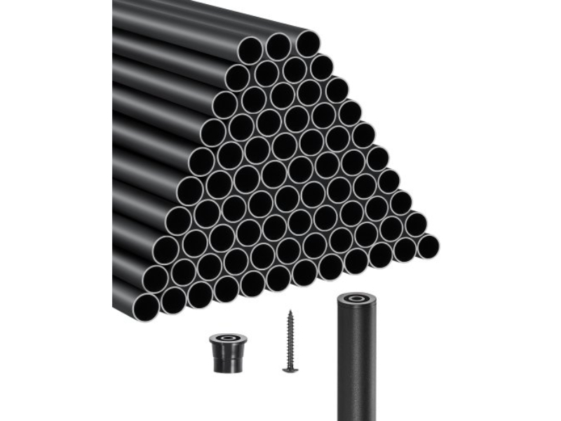 Picture of Vevor YXKLGZL101G3B2KC3V0 36 in. Metal Staircase Balusters - Aluminum Spindles with Screws & Rail Caps&#44; Matte Black - Pack of 101