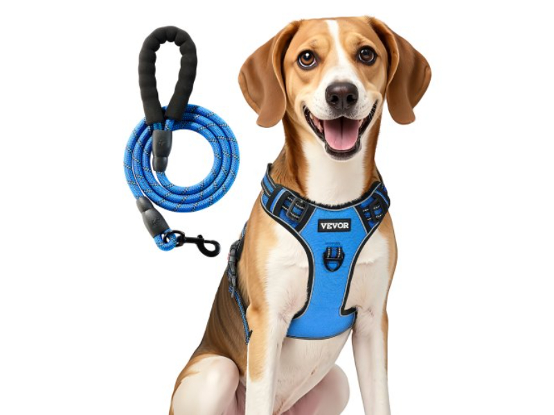 Picture of Vevor GBDBXGBDLM00V1MQWV0 No Pull Adjustable Dog Vest Harness with Leash for Large Dogs - Blue & Black