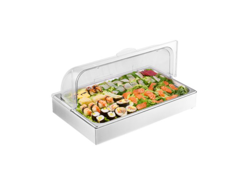 Picture of Vevor LZDWFWQBXG1G1TFJ5V0 Countertop Food Serving Display Container Condiment Dispenser Tray with Lid