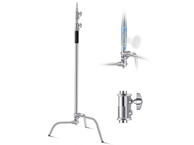 Picture of Vevor CXJWHJ3M0000K3EXWV0 10.83 ft. Max Height Stainless Steel Photography Light C Stand