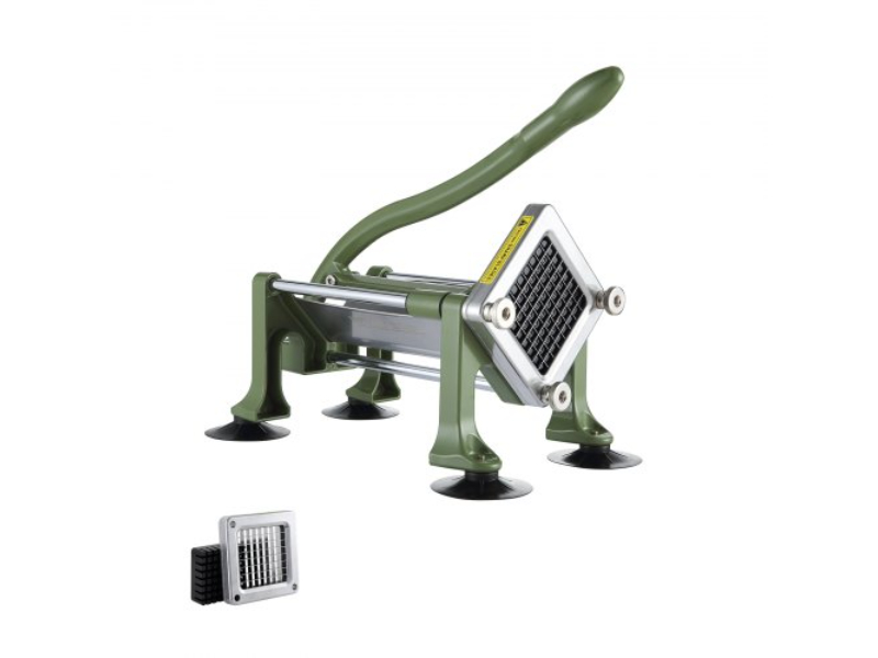 Picture of Vevor SYWSQSTJYJ38V1BGLV0 Stainless Steel French Fry Cutter - Potato Vegetable Slicer Chopper with Blade - Green