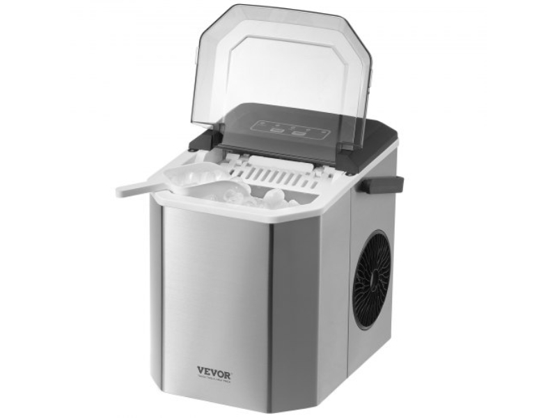 Picture of Vevor ZDBTMSZBJMIN1R5BMV1 26 lbs Per 24 Hours Self-Cleaning Portable Countertop Ice Maker with Scoop Basket Home Bar