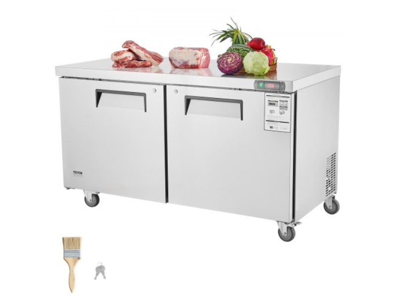 Picture of Vevor FLWSLZGZT164LFUUNV1 60 in. 16.4 cu. ft. Commercial Refrigerator Sandwich & Salad Prep Table Fridge