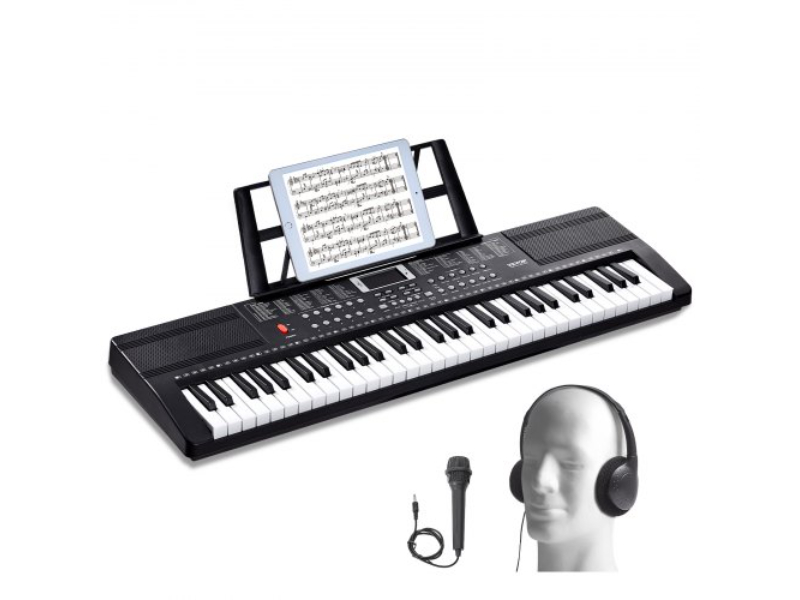 Picture of Vevor 61JBPZSMGQ61JYYXMV9 61 Key Digital Keyboard Piano Electric Portable 200 Tones 200 Rhythms