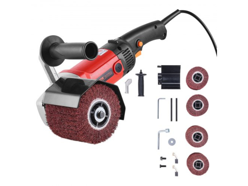 Picture of Vevor LSJ1200W4LW0TKPAHV1 1200W 6-Speed Burnishing Machine Electric Metal Polisher 4 Wheel