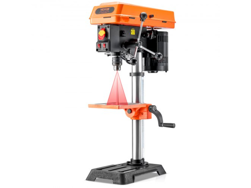 Picture of Vevor TSZC62A5D1004G1ZDV1 10 in. 610-2800 RPM Adjustable Benchtop Drill Press Tabletop Drilling Machine