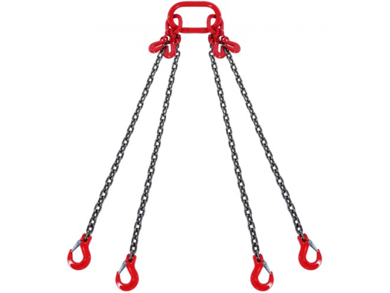 DGDLHHMGFH1JVNVOQV0 0.38 in. x 10 ft. 18400 lbs Chain Sling 4 Legs G80 Lifting Chain with Grab Hooks