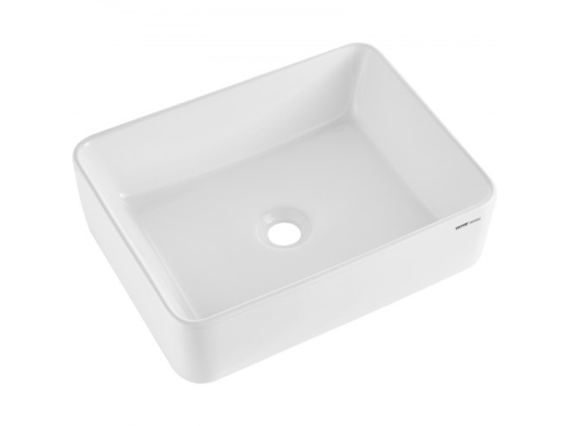 TMSCTCJX4837PYW3KV0 19 x 14.7 in. Modern Ceramic Vessel Sink Bathroom Vanity Bowl Countertop - White