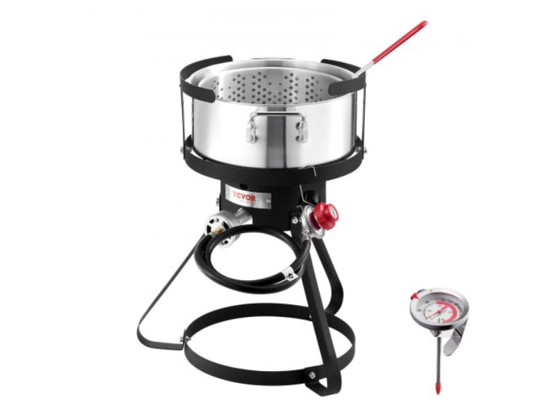 Picture of Vevor HXG54000BTU13N48JV0 10 qt. Fish & Wing Aluminum Outdoor Propane Deep Fryer Kit with Basket