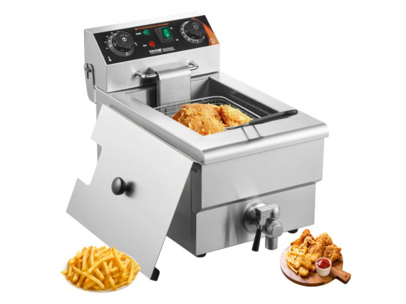 Picture of Vevor DGDZGSJK0000XU1BAV1 11.6 qt. 1500W Commercial Electric Countertop Deep Fryer