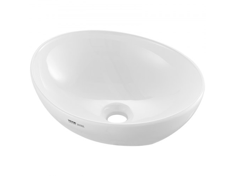 TMSCTCTYX405209VCV0 16 x 13.4 in. Modern Ceramic Vessel Sink Bathroom Vanity Bowl Countertop - White