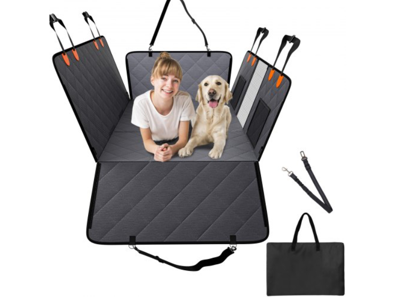 Picture of Vevor QBDXKC574303HJEHQV0 57.4 x 30.3 in. Waterproof 600D Back Dog Car Seat Cover for Truck - Gray & Orange