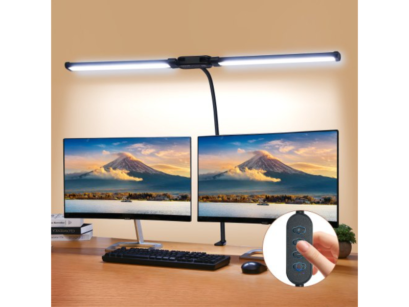EJTDJZ000000643ZGV1 360 Deg Adjustable Gooseneck Clamp Double Head LED Desk Lamp