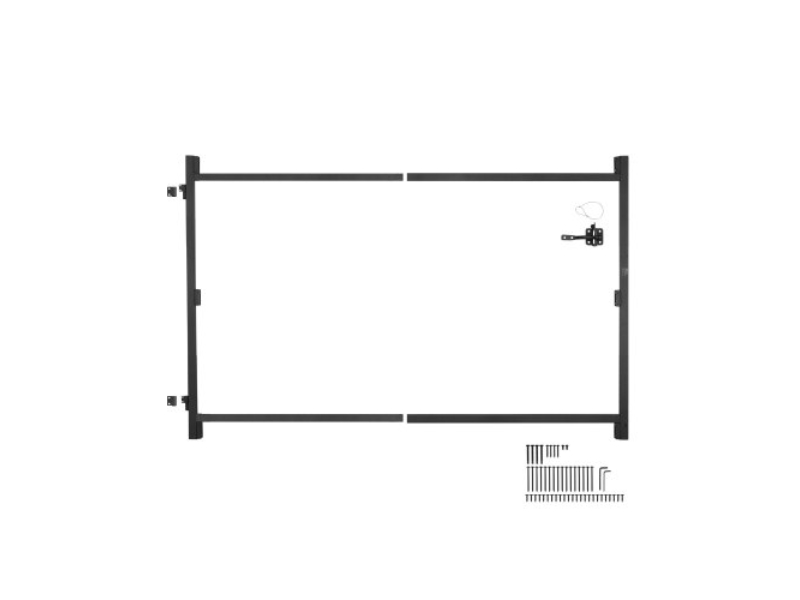 Picture of Vevor MKZJ4072W47H18DCUV0 40 to 72 in. Wide Openings 4 to 5 ft. High Fence Gate Building Kit Fits - Black