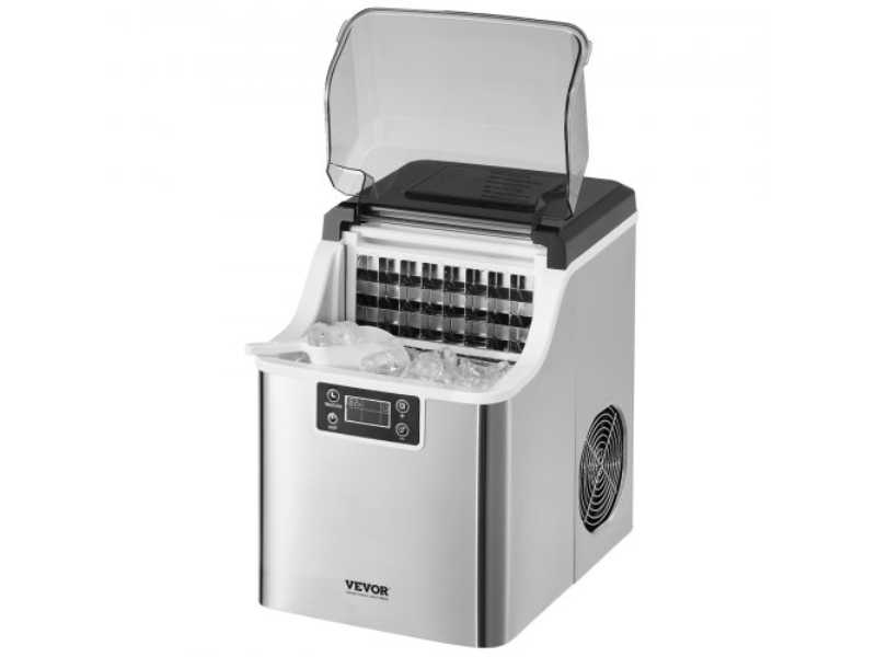 Picture of Vevor FBTMSZBJBXG4WO4T1V1 45 lbs Per 24 Hour Self-Cleaning Portable Countertop Ice Maker with Scoop Basket Home Bar